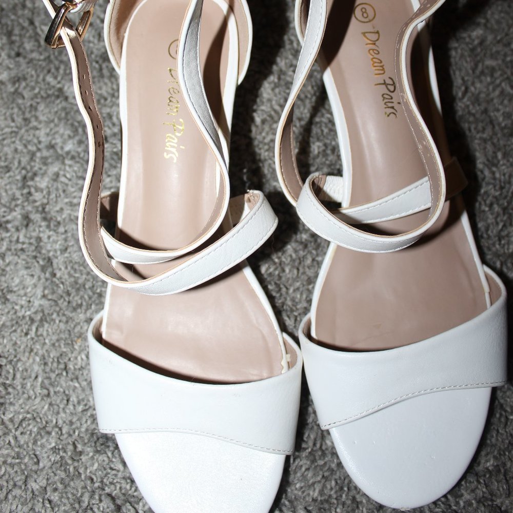 White high heels